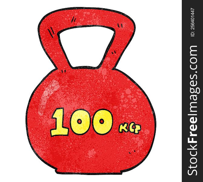 freehand textured cartoon 10kg kettle bell weight. freehand textured cartoon 10kg kettle bell weight