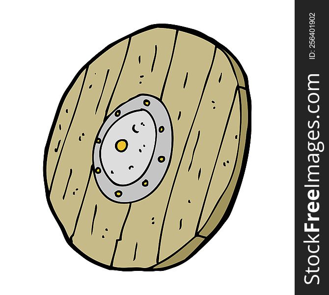 Cartoon Wooden Shield