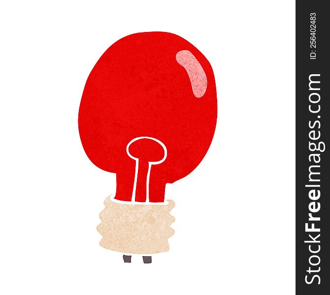 Cartoon Red Light Bulb