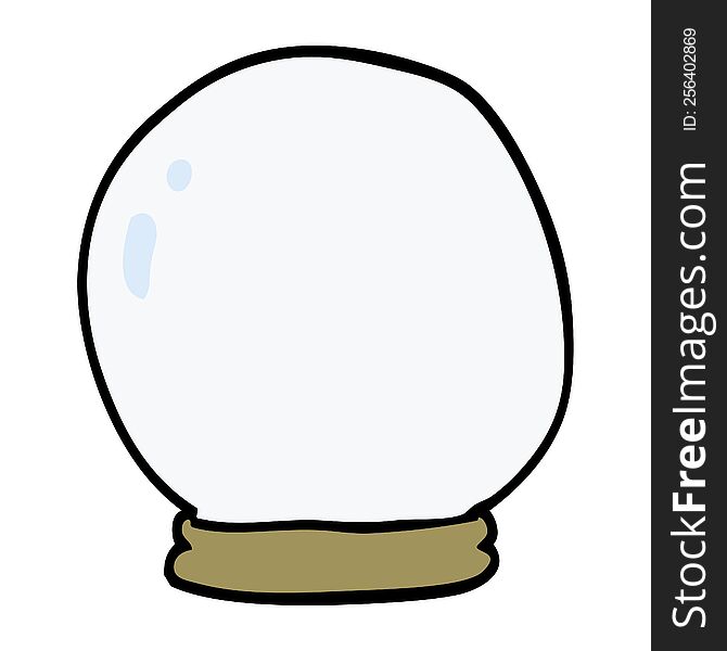 cartoon doodle crystal ball
