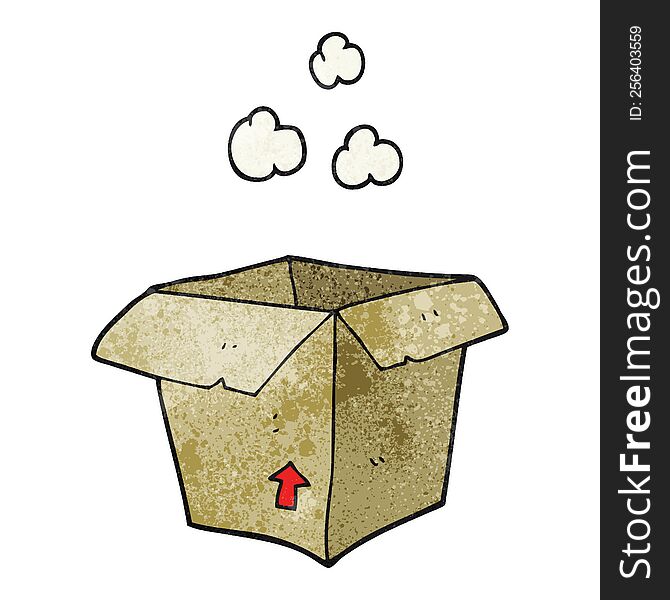 Textured Cartoon Empty Box