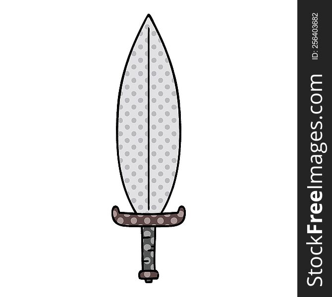 Cartoon Doodle Of A Magic Leaf Knife