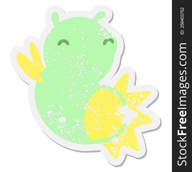 cute cartoon glow bug grunge sticker