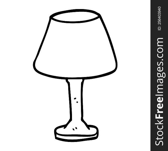 line drawing cartoon decorative lamp