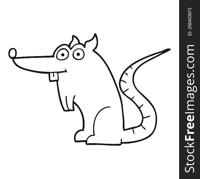 Black And White Cartoon Rat