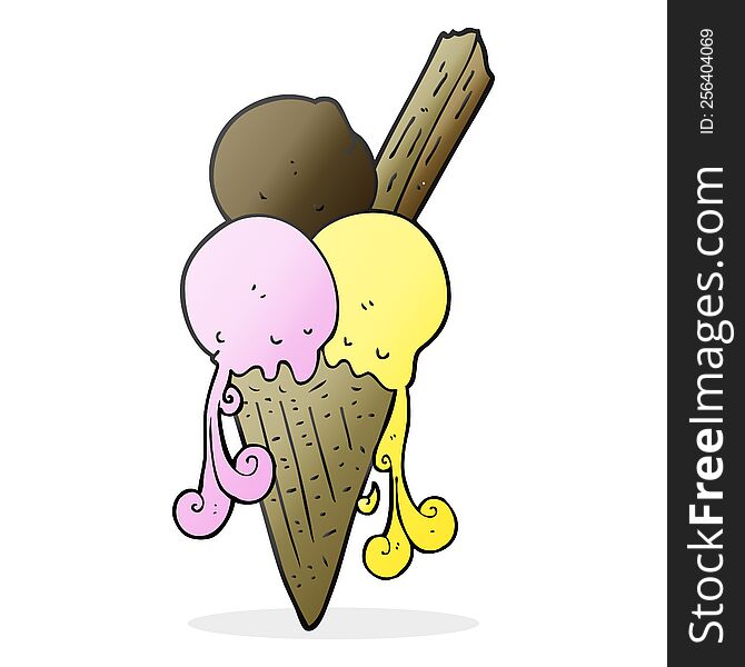 Cartoon Ice Cream Cone