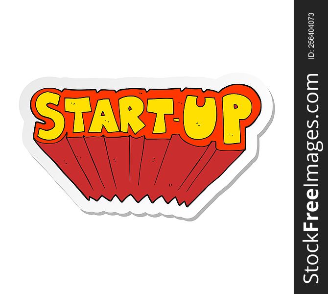 Sticker Of A Cartoon Startup Symbol