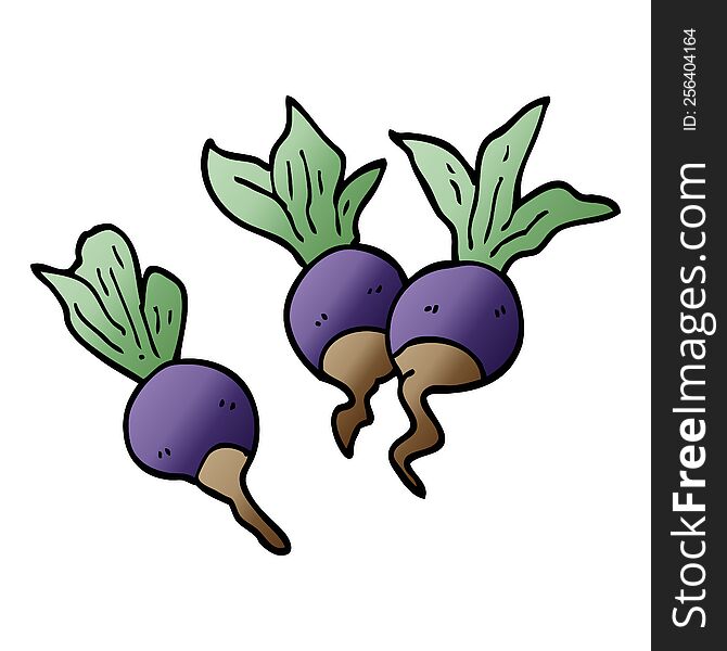 cartoon doodle beetroot plants