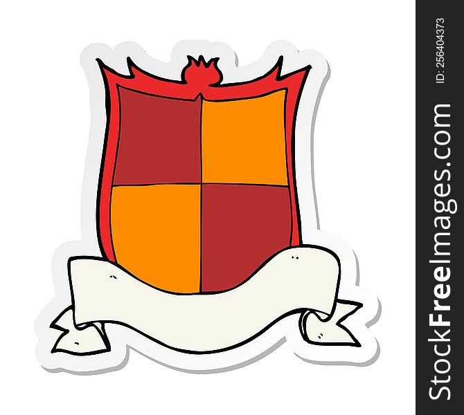 Sticker Of A Heraldry Cartoon