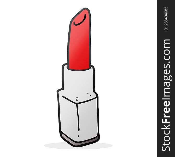 freehand drawn cartoon lipstick