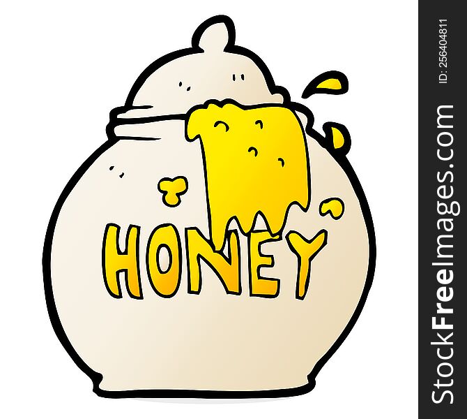 freehand drawn cartoon honey pot
