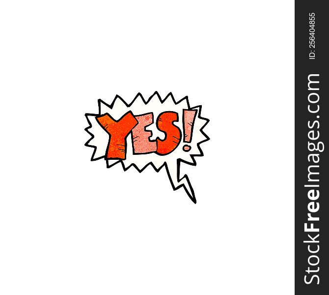 Cartoon Yes Shout