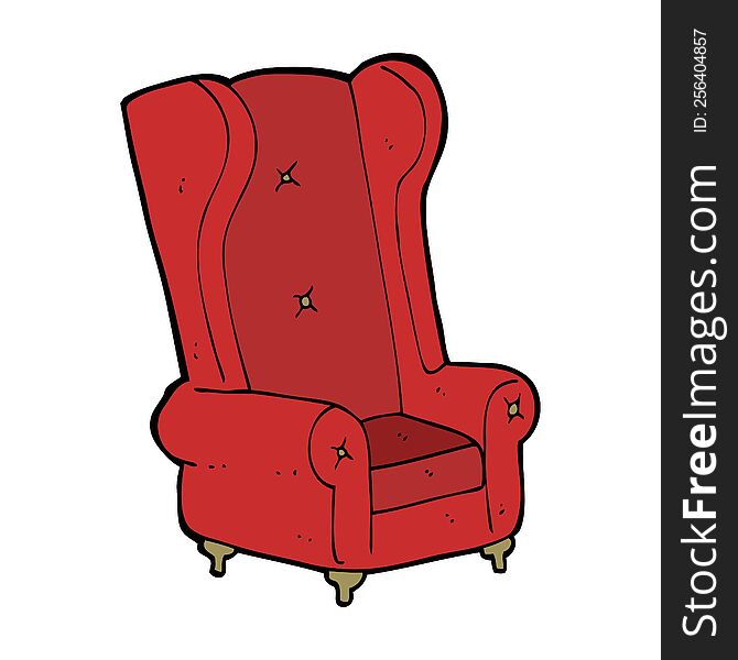 Cartoon Old Armchair