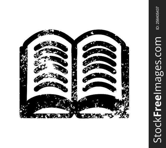 open book distressed icon