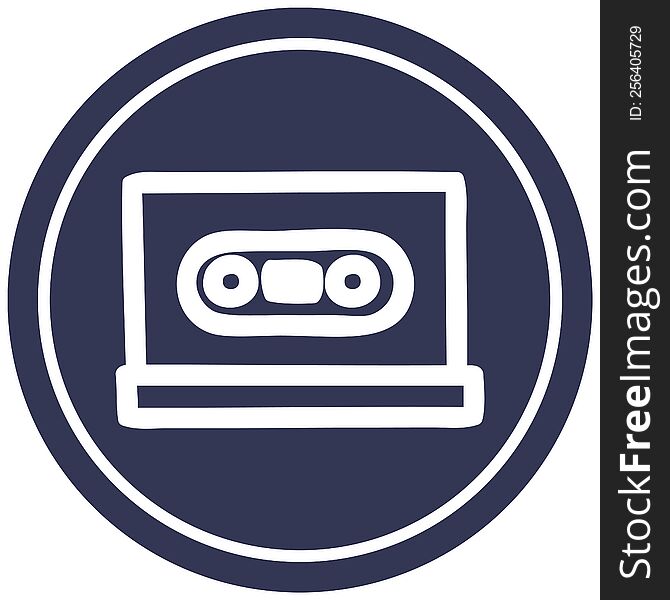 Cassette Tape Circular Icon