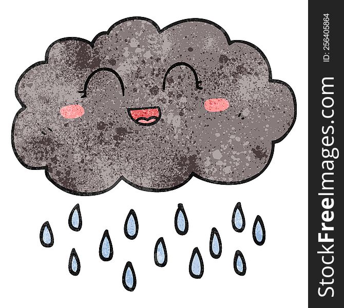 Textured Cartoon Rain Cloud