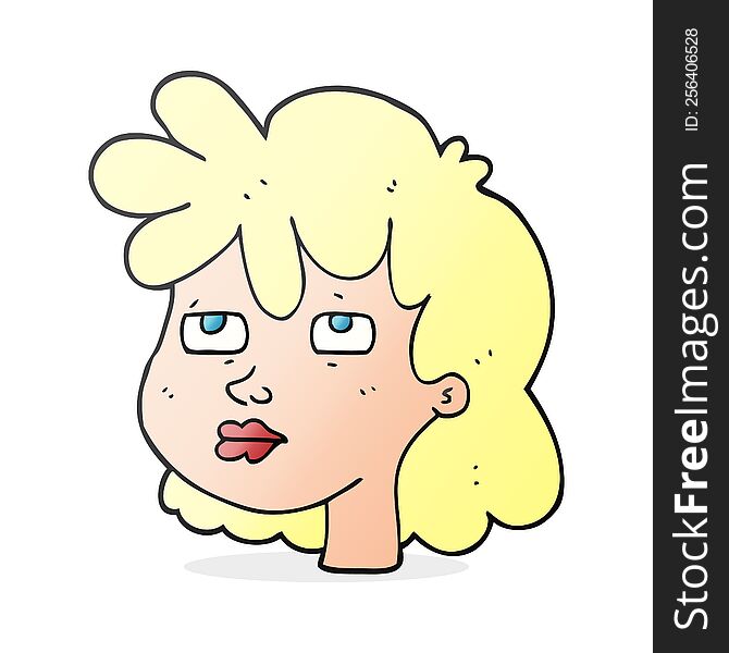 Cartoon Female Face