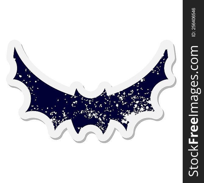 Halloween Bat Symbol Grunge Sticker