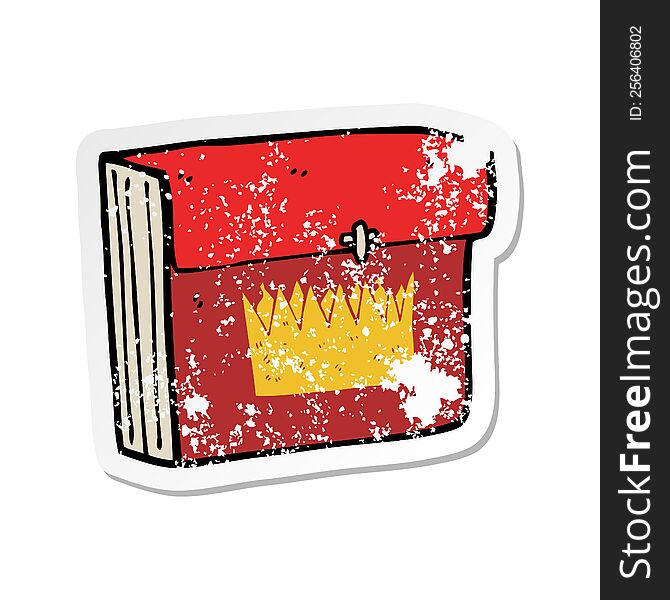 Retro Distressed Sticker Of A Cartoon Royal Business Files