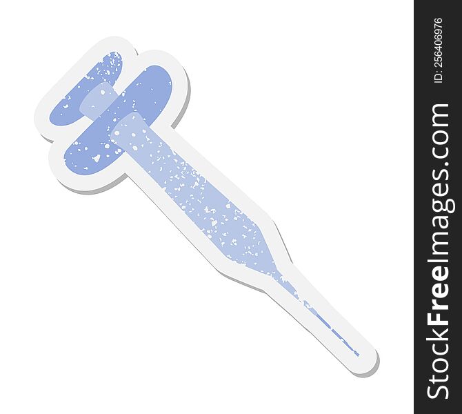 Medical Syringe Grunge Sticker