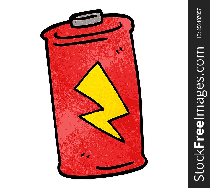 cartoon doodle battery