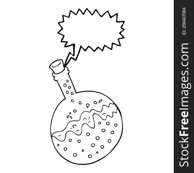 Speech Bubble Cartoon Chemicals