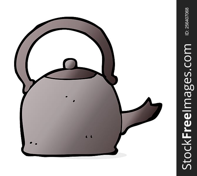 cartoon old kettle