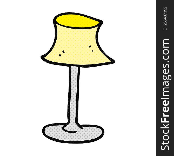 freehand drawn cartoon lamp