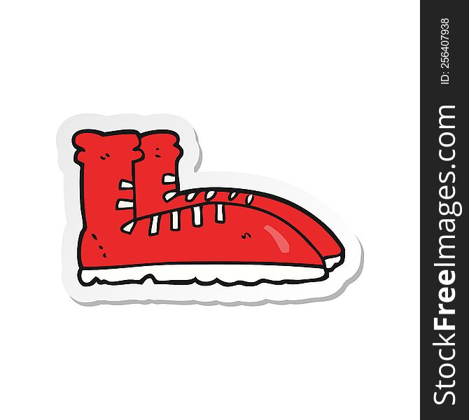 sticker of a cartoon boots