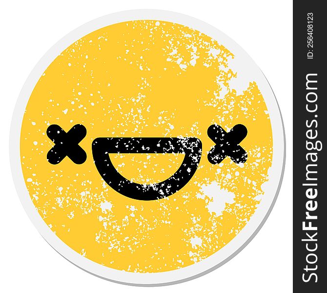 Happy Dead Face Circular Sticker