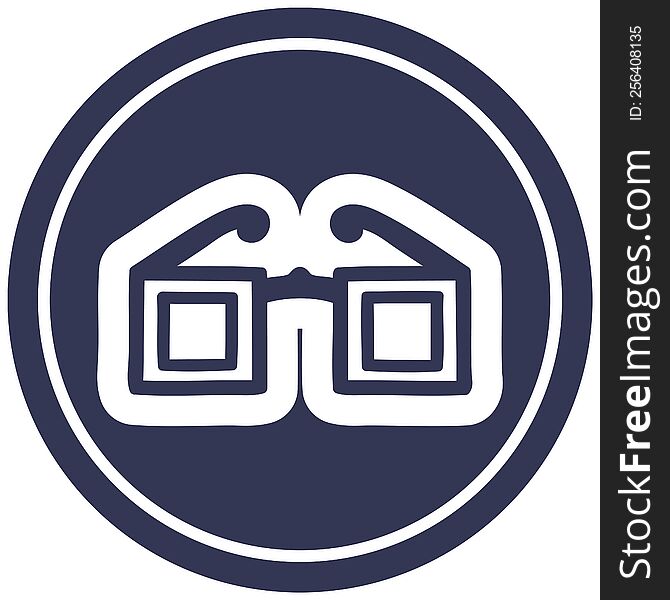square glasses circular icon symbol