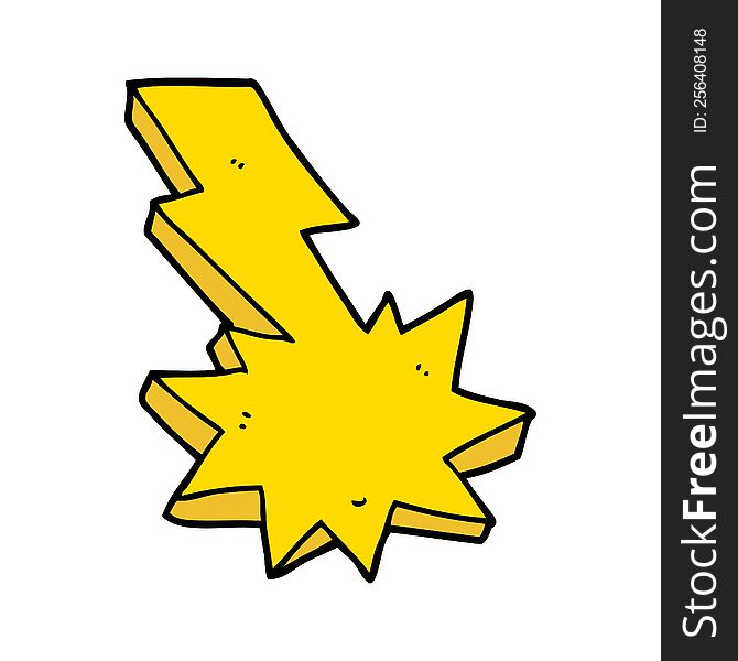 Cartoon Lightning Strike