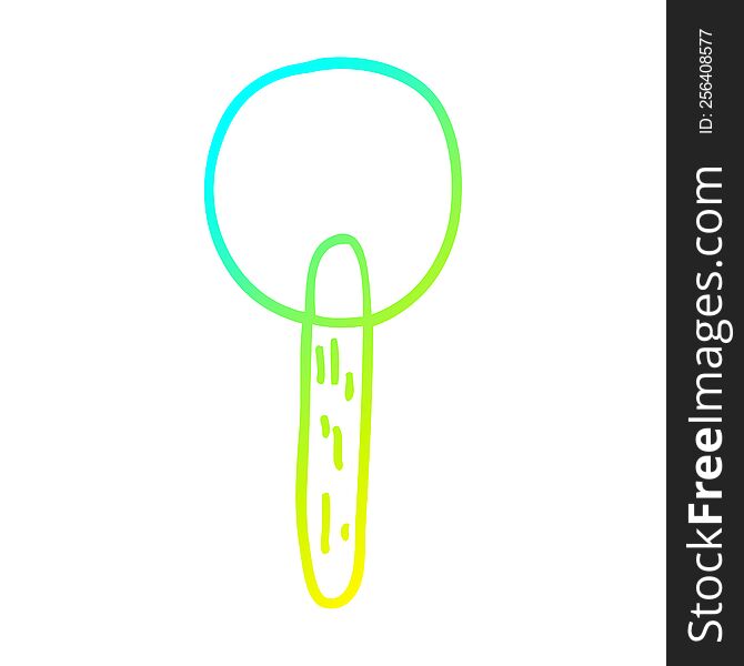 Cold Gradient Line Drawing Cartoon Candy Lollipop