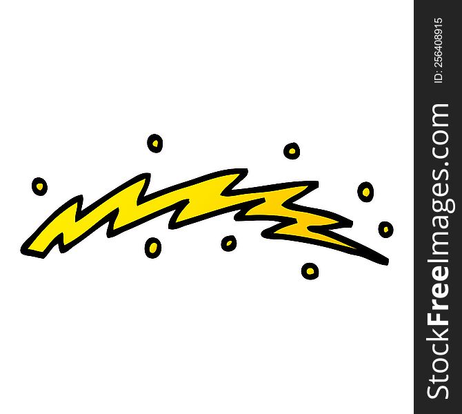 Vector Gradient Illustration Cartoon Lightning Bolt