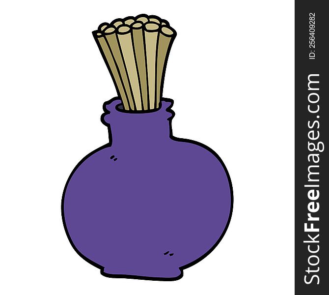 Cartoon Doodle Jar Of Sticks