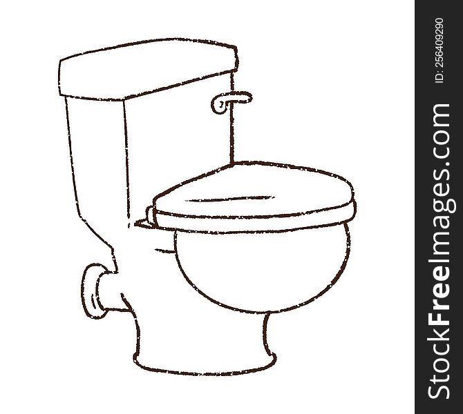 Toilet Charcoal Drawing
