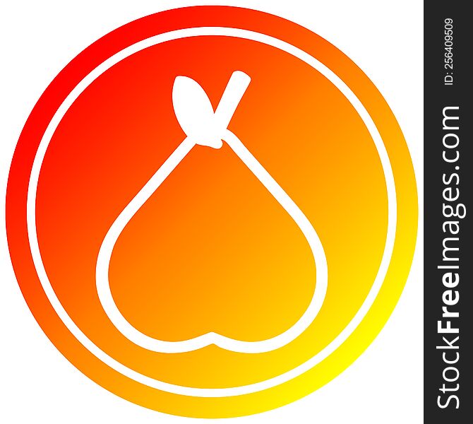 Organic Pear Circular In Hot Gradient Spectrum