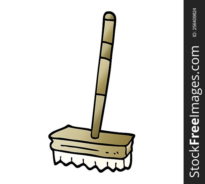 vector gradient illustration cartoon sweeping brush