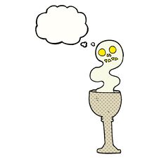 Thought Bubble Cartoon Spooky Halloween Goblet Stock Photography Thought Bubble Cartoon Spooky Halloween Goblet Stock Photography