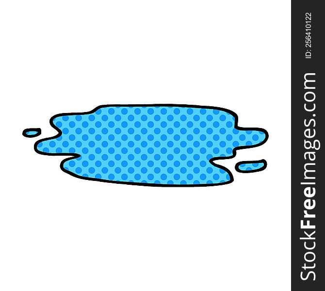 cartoon doodle wet puddle