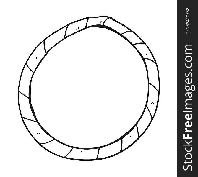 Black And White Cartoon Hula Hoop