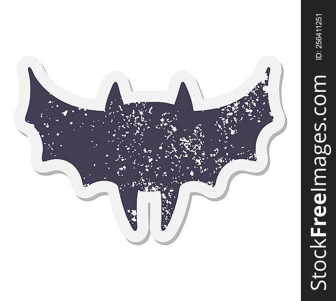 halloween bat grunge sticker