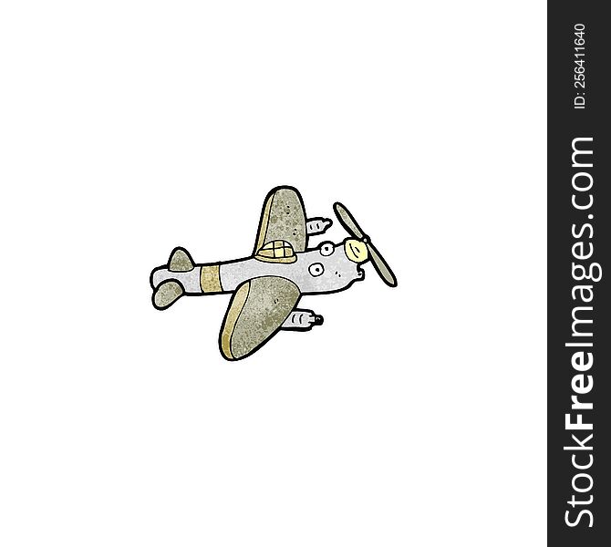 cartoon propeller plane