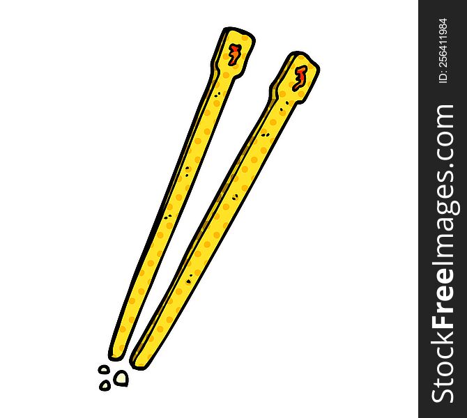 Cartoon Doodle Chop Sticks