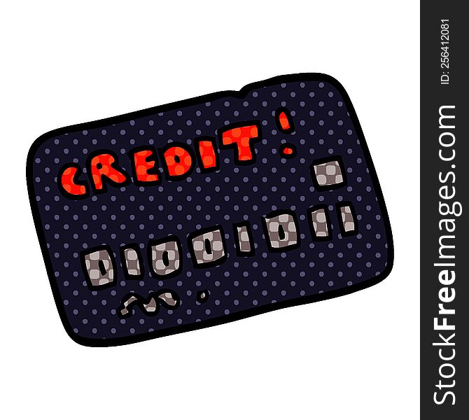 Cartoon Doodle Credit Card