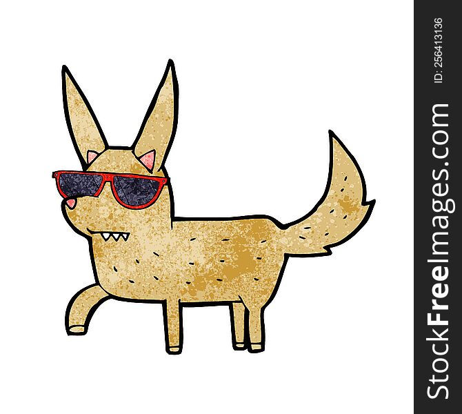 cartoon cool dog