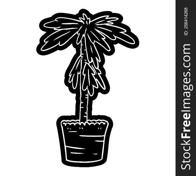 Cartoon Icon Drawing Of A House Plant