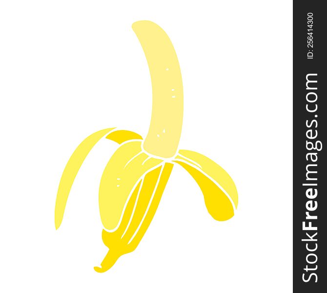 flat color illustration of banana. flat color illustration of banana