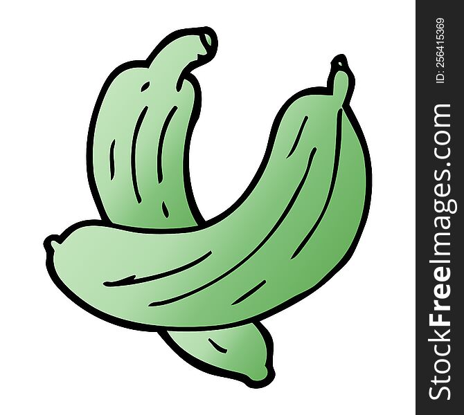 cartoon doodle cucumber plant