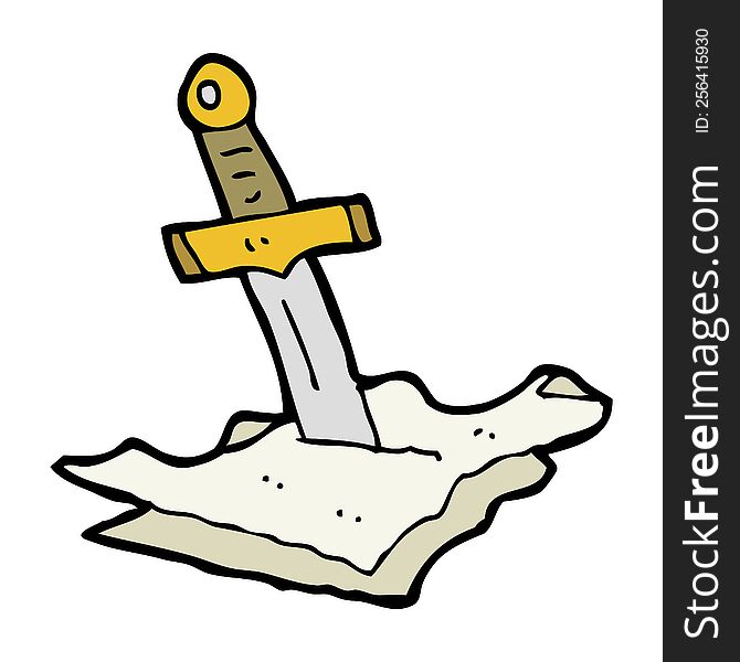 Cartoon Dagger In Maps